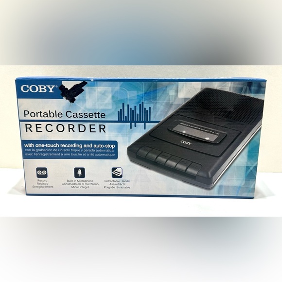 Coby Other - Coby Portable Cassette Recorder with Retractable Handle NEW in Box